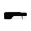 Banc rembourré noir-1093866365