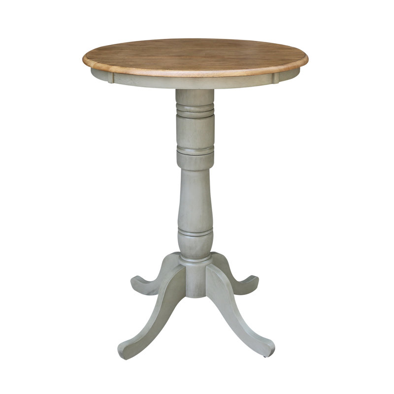 Table de salle à manger en bois massif Mosteller, Hickory / pierre, H 42 po x l 30 po x P 30 po