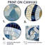Or, construction de royaumes bleus IV - art mural bleu 4 pièces-8085658-8085659