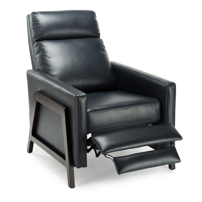 Melousia Upholstered Recliner, Dark Navy 