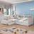 L- Shape Bed Frame with Storage 3 Drawers-810428869