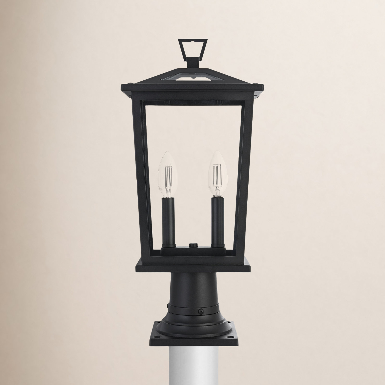 8.5" Iron Outdoor Post Light