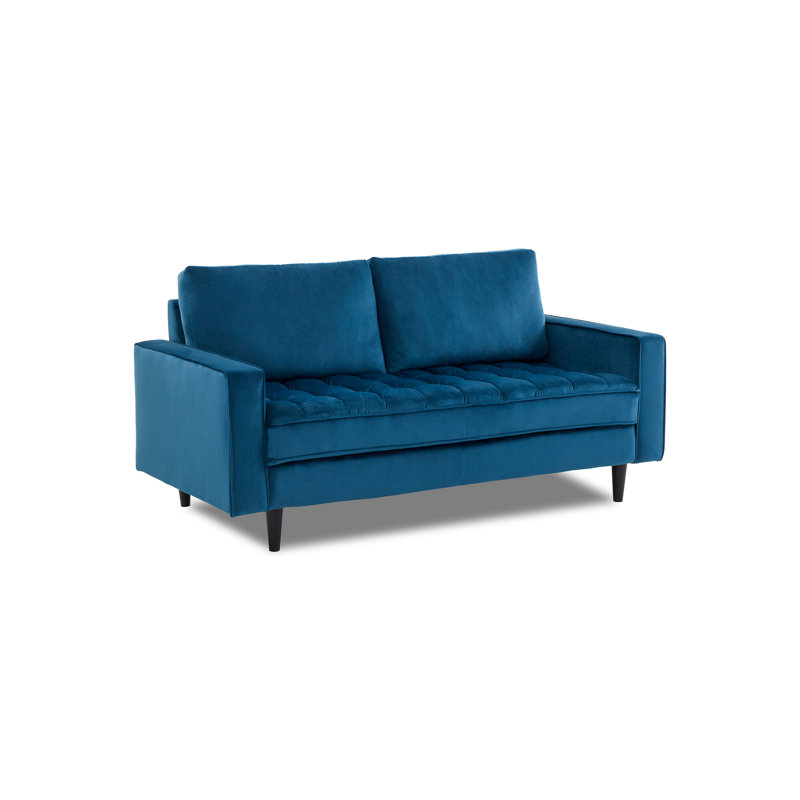 Arngerus Velvet Sofa, Blue