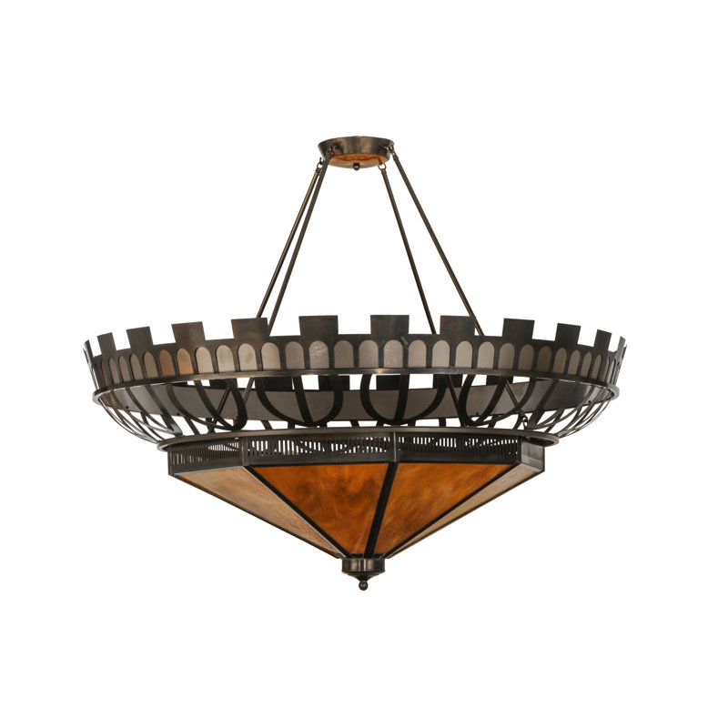 Luminaire suspendu 12 lumières DEL avec accents
