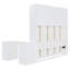 Grand lit escamotable mural avec bureau, tablettes de rangement et grands armoires, blanc