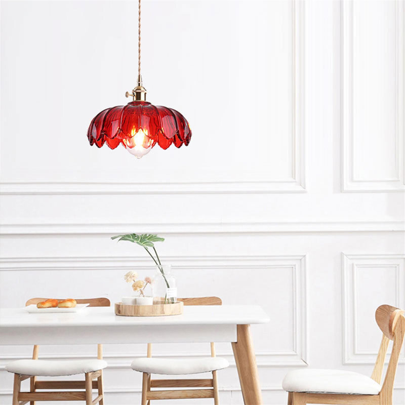 1 - Light Chandelier, Red, Red