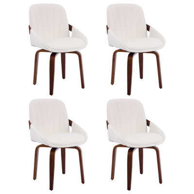 Chaises de salle à manger pivotantes, fauteuils rembourrés en similicuir avec rotation à 360 °, chaise moderne Mid-Century avec pieds en bois massif pour la cuisine, la salle à manger et le salon