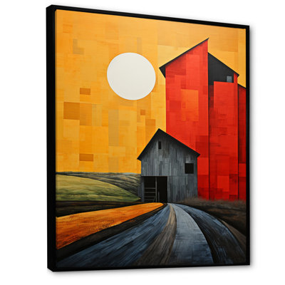 Artémisios, paysage, granges, patchwork de campagne VI - impression