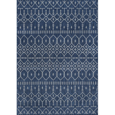 Tapis intérieur / extérieur bleu marine Aitken