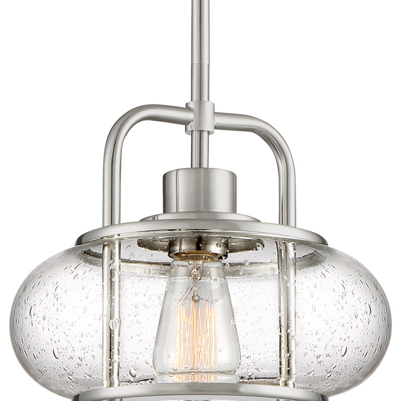 Spofford 1-Light Drum Single Pendant, Brushed Nickel