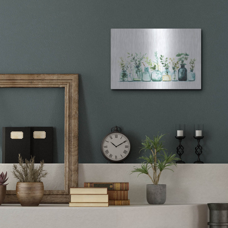Art mural en métal Winston Porter «Botanical Jars» par Svetlana Aleynikova, H 12 po x l 16 po
