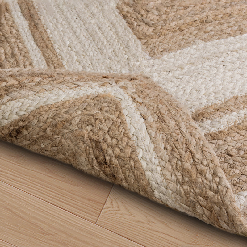 Kayleigh Hand-Braided Jute Area Rug , Rectangle 2'4" x 4'