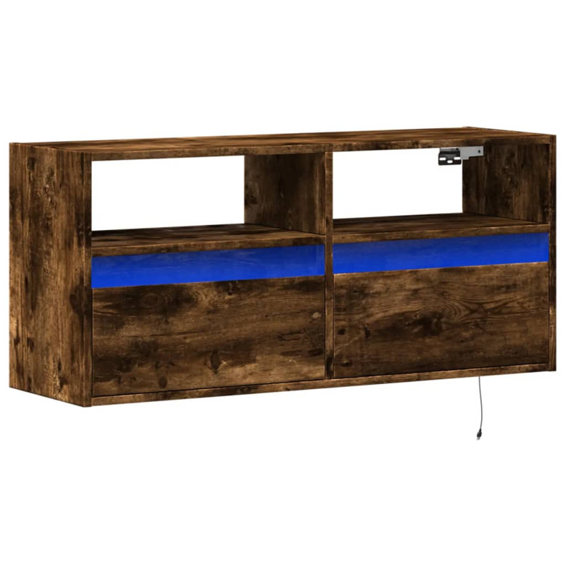 Dallton Unfinished TV Stand, Smoked Oak, 100cm