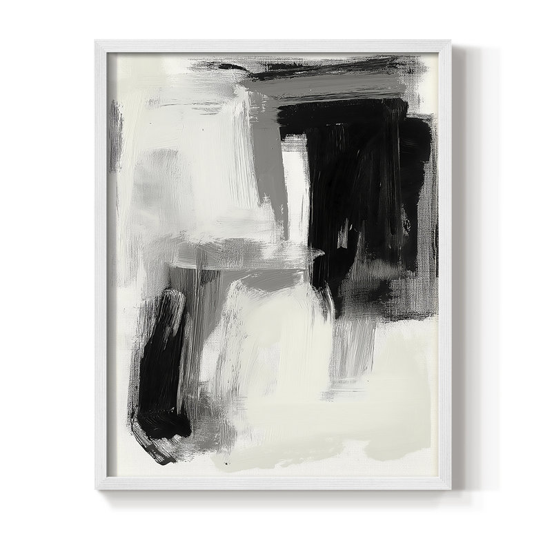 "ABSTRACT Series DCCL XXII" par J Paul, Blanc / Blanc, H 29 po x l 23 po
