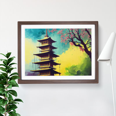 Dripping Pagoda 1 Piece Single Picture Frame Wall Art