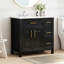 Meuble-lavabo moderne de 36 po avec comptoir d'évier, armoire en bois massif et bois aggloméré, facile à assembler