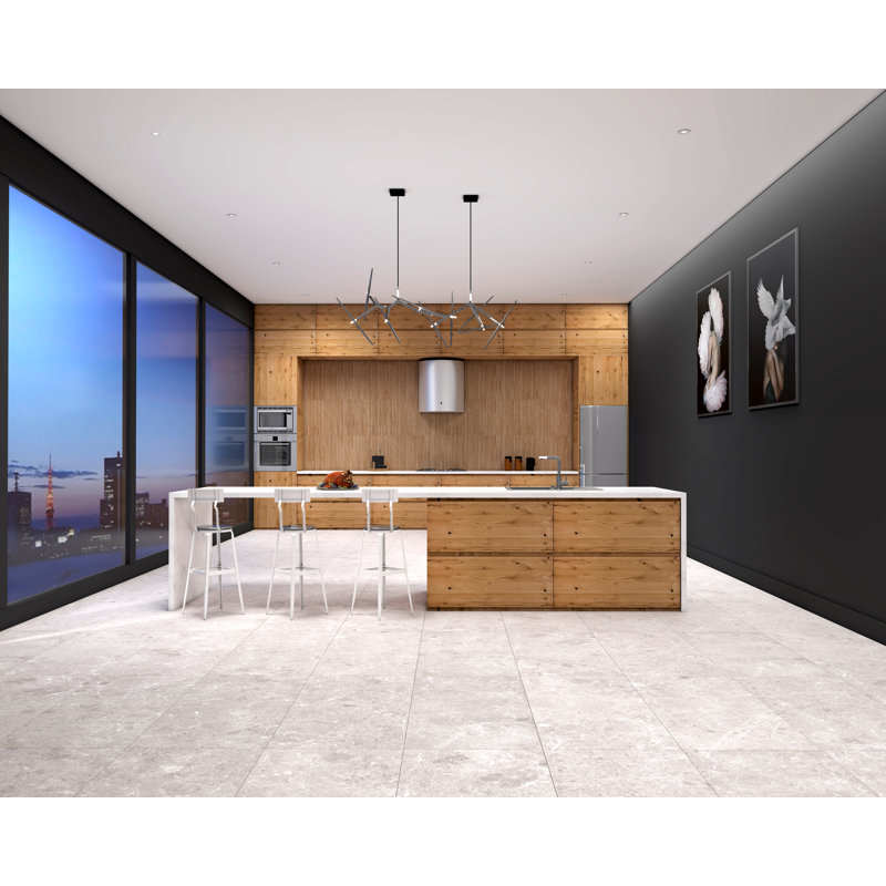 Terrazzo 24" x 47" Porcelain Wall & Floor Tile, White