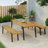 1 DINING TABLE+2 DINING BENCHES