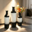 Ensemble de 3 vases décoratifs en métal