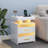 Keimar LED Nightstand with Charging Station, 2 Drawers End Table with Human Sensor 24 Colours Lights-1077863484