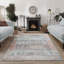 Tapis traditionnel lavable antidérapant bleu océan / brique-1144575079