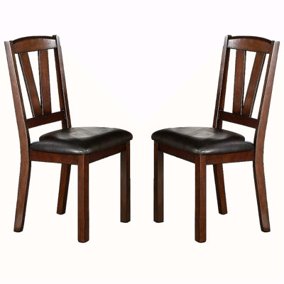 Ensemble de 2 chaises de salle à manger avec cadre en bois