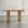 Firdows Modern Rustic 58" Solid Wood Double Pedestal Console Sofa Table With Butterfly Joint Inlay