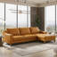 Canapé modulaire en cuir véritable avec cadre et pieds en bois massif 107,3 po Inniss-2049879479-2049879477