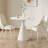 White Round Sintered Stone Dining table