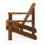 Chaise Adirondack en bois massif Brewster