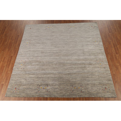 Handmade Striped Gabbeh Square Area Rug