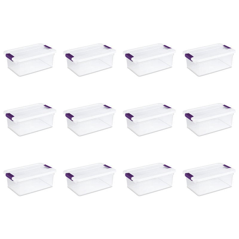 Sterilite Clear View Storage Container Tote w/ Latching Lid