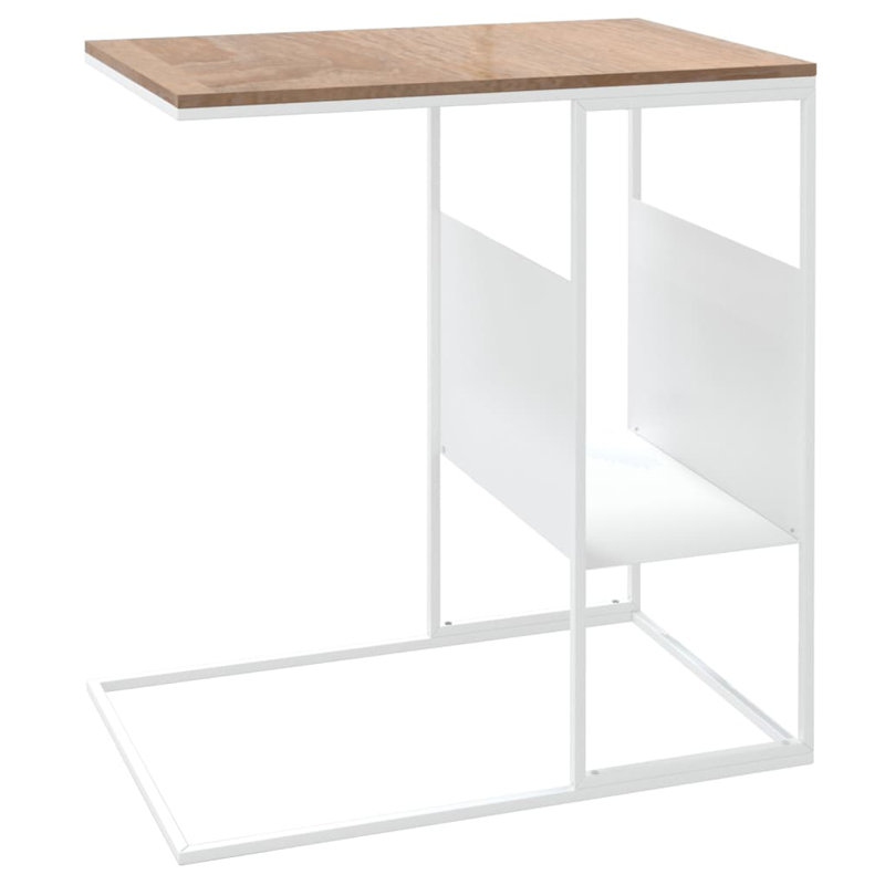 Jarquavius Frame End Table, Beige, White