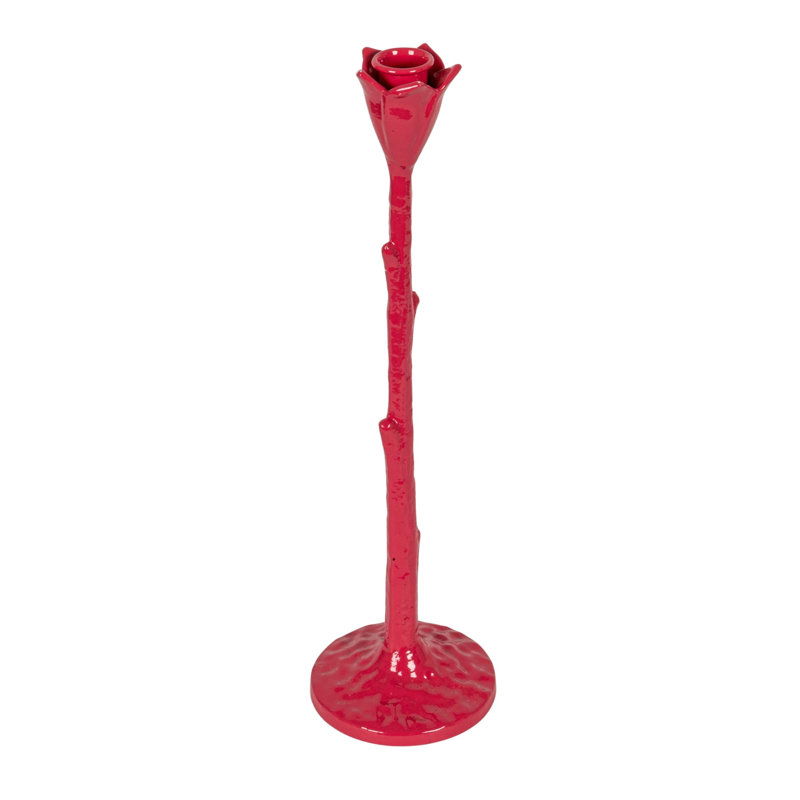 Grand porte-conique en forme de fleur en métal coulé