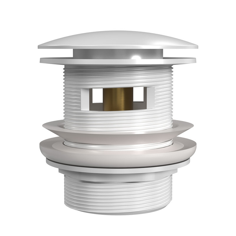 Drain escamotable universel en laiton , Blanc