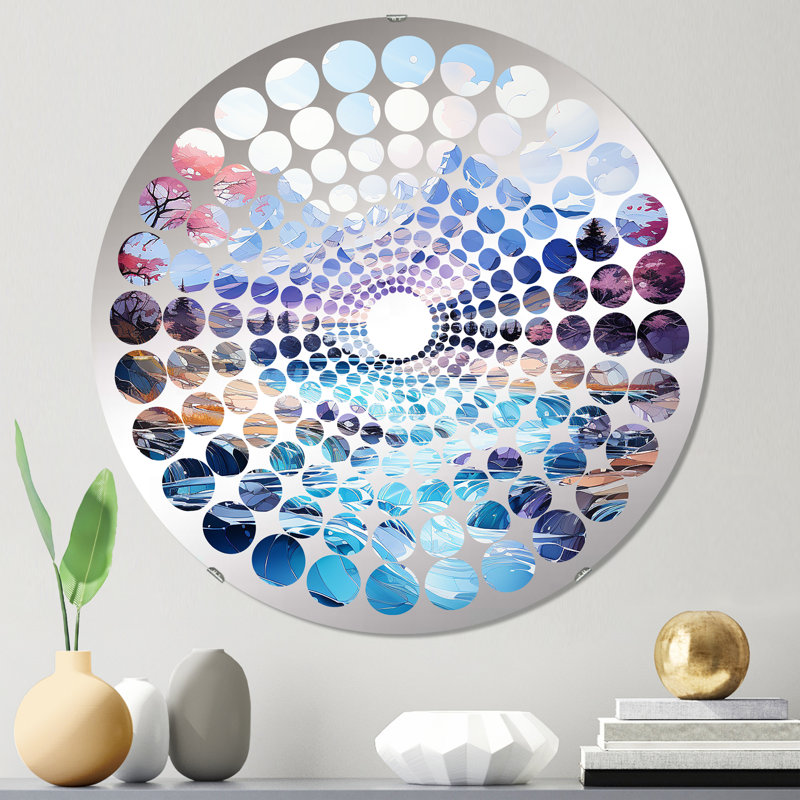 Miroir mural rond Njteh, 23,6 po x 23,6 po