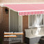 Brayden Studio Polyester Cover Retractable Patio Awning-2194617-2194621