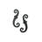 Faux Beveled Smooth Scroll Shutter Dog with Lag Bolt