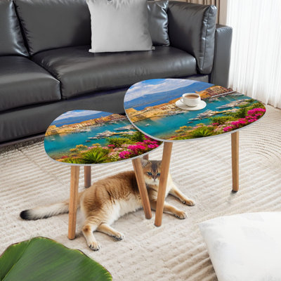 Ensemble de 2 tables basses gigognes Triangle