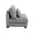 Maelina Upholstered Light Gray Corduroy Armless Chair with Pillow Back, Single Chair Module Part For Sectional Sofa-107627211
