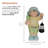 17"H Boy Holding Lantern Solar Statue with LED Lights