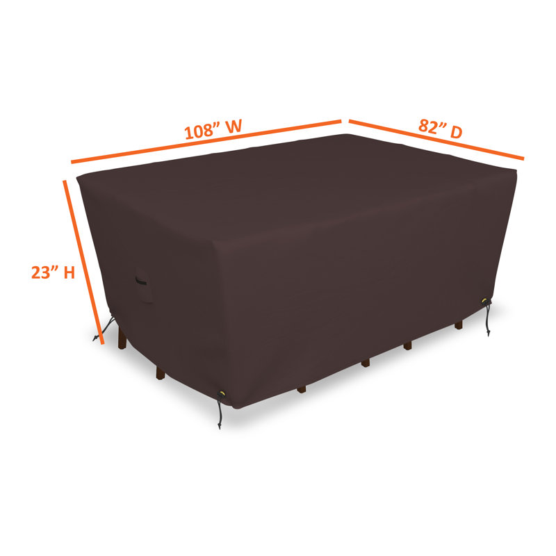 Outdoor Cover, 58.4cm H x 274.3cm W x 208.3cm D, Coffee