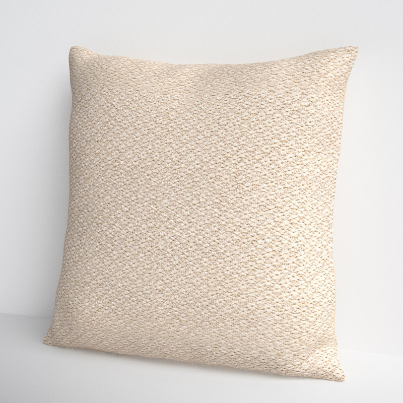 Hemlen Textured Wool Throw Pillow, Pillow Cover Only - No Insert