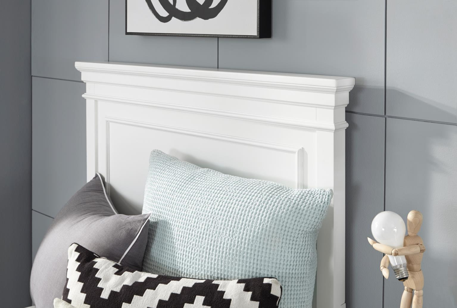 Jayden Complete Panel Bed, Full, White