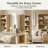 79" Tall Bookcase With 2 Drawers, Modern 4-Tier Open Bookshelf, Sturdy Storage Organizer For Home Office & Living Room, Natural Oak