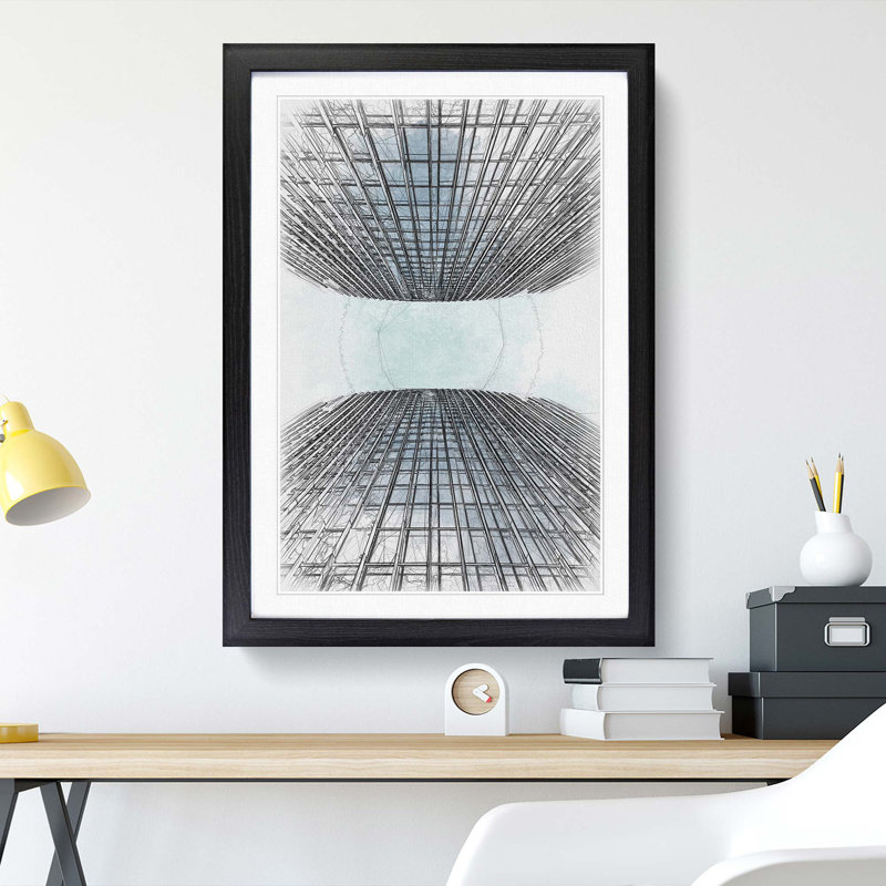 Sketching the Architecture Vol.48 - Picture Frame Drawing Print, 36cm H x 27cm W x 2cm D, Black Framed