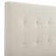 Grand lit plateforme tapissier capitonné beige