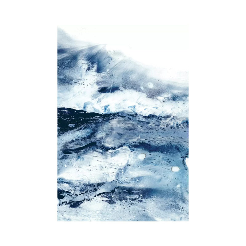 Reproduction d’art, "Indigo Tides I" par Ethan Harper, H 60 po x l 40po x P 1,5 po, Toile tendue, Pas de tapis