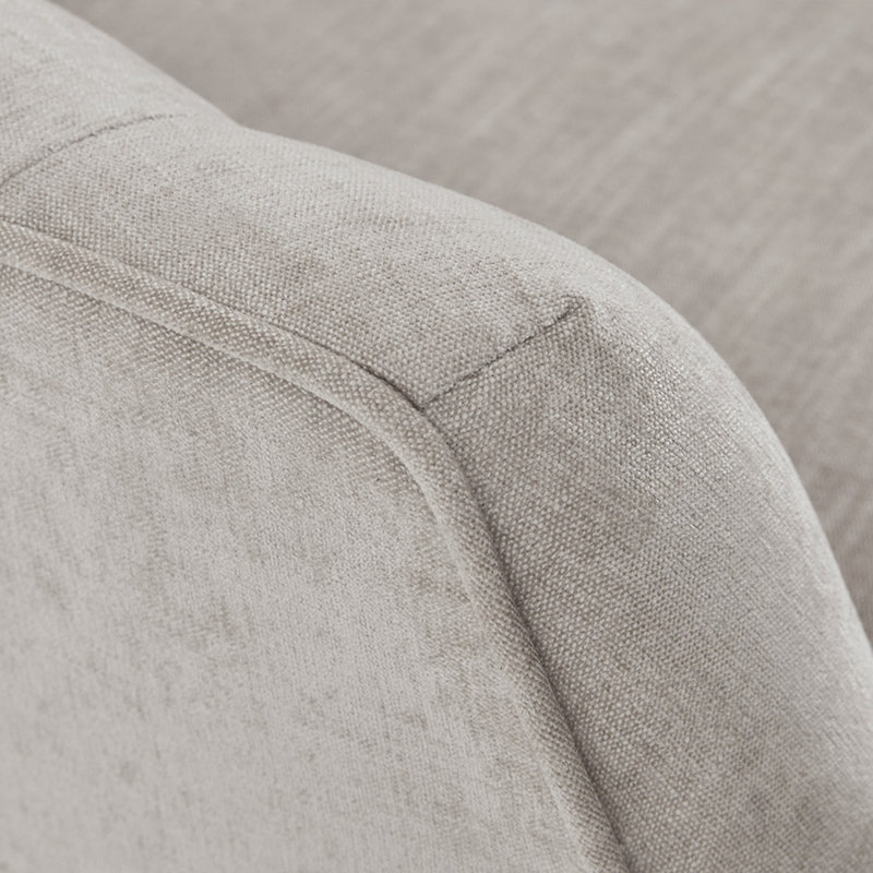 Fauteuil pivotant rembourré sans assemblage requis, Beige