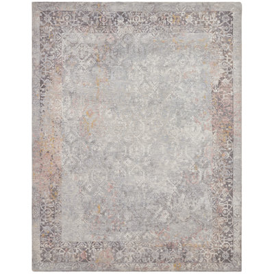 Oriental Area Rug in Gray